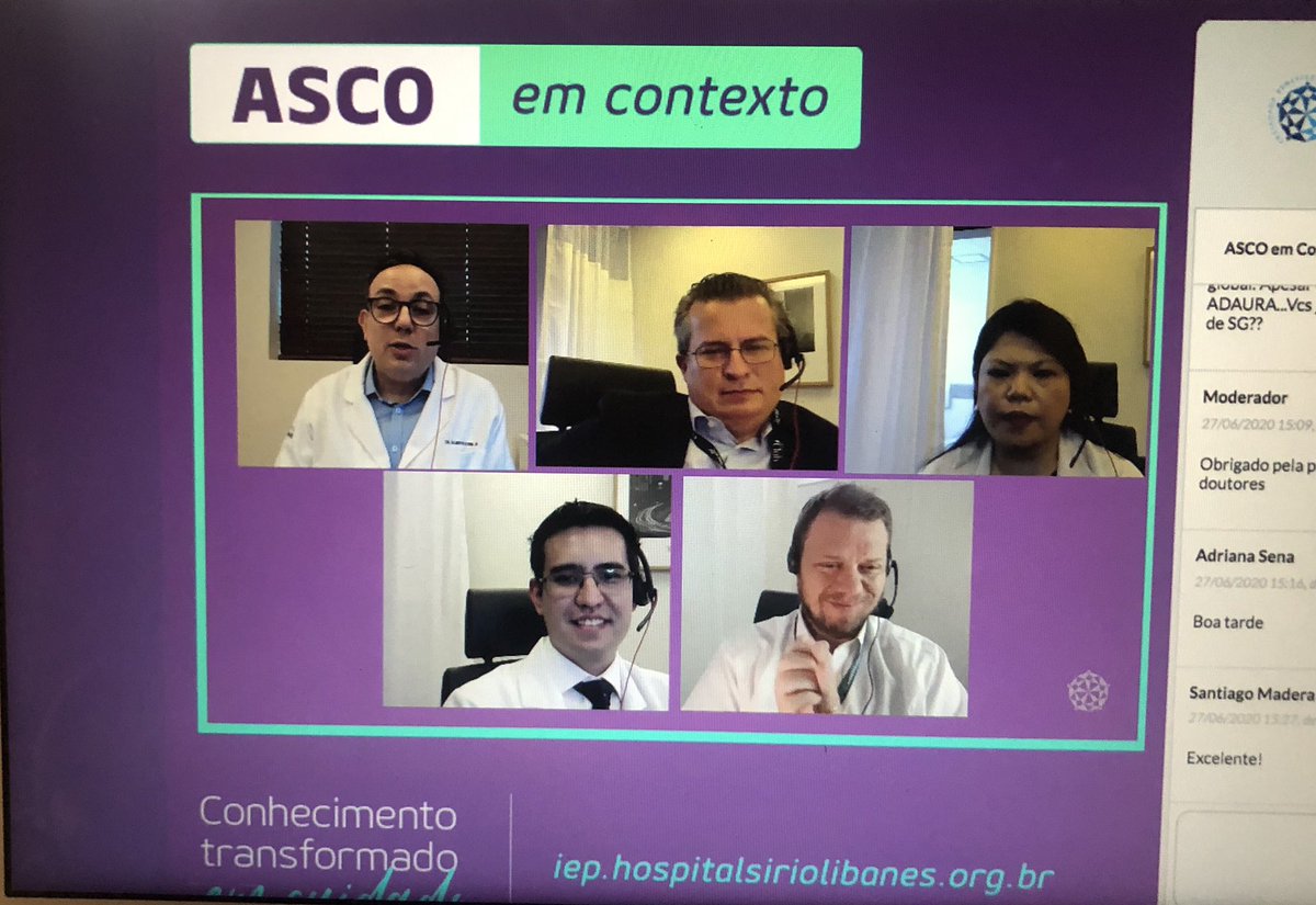 Head, Neck &amp; Lung cancer session w/ the great speakers <a href="/GilbertodeCas13/">Gilberto de Castro Junior</a> <a href="/ciro_eduardo85/">C E S</a> <a href="/ShimadaAndrea/">Andrea Shimada</a> Dr. Rodrigo Medeiros &amp; <a href="/HaradaGuilherme/">Guilherme Harada</a>. Whenever mentioned, ADAURA Trial catches the audience’s attention! #ASCOemcontexto <a href="/hsiriolibanes/">Sírio-Libanês</a>