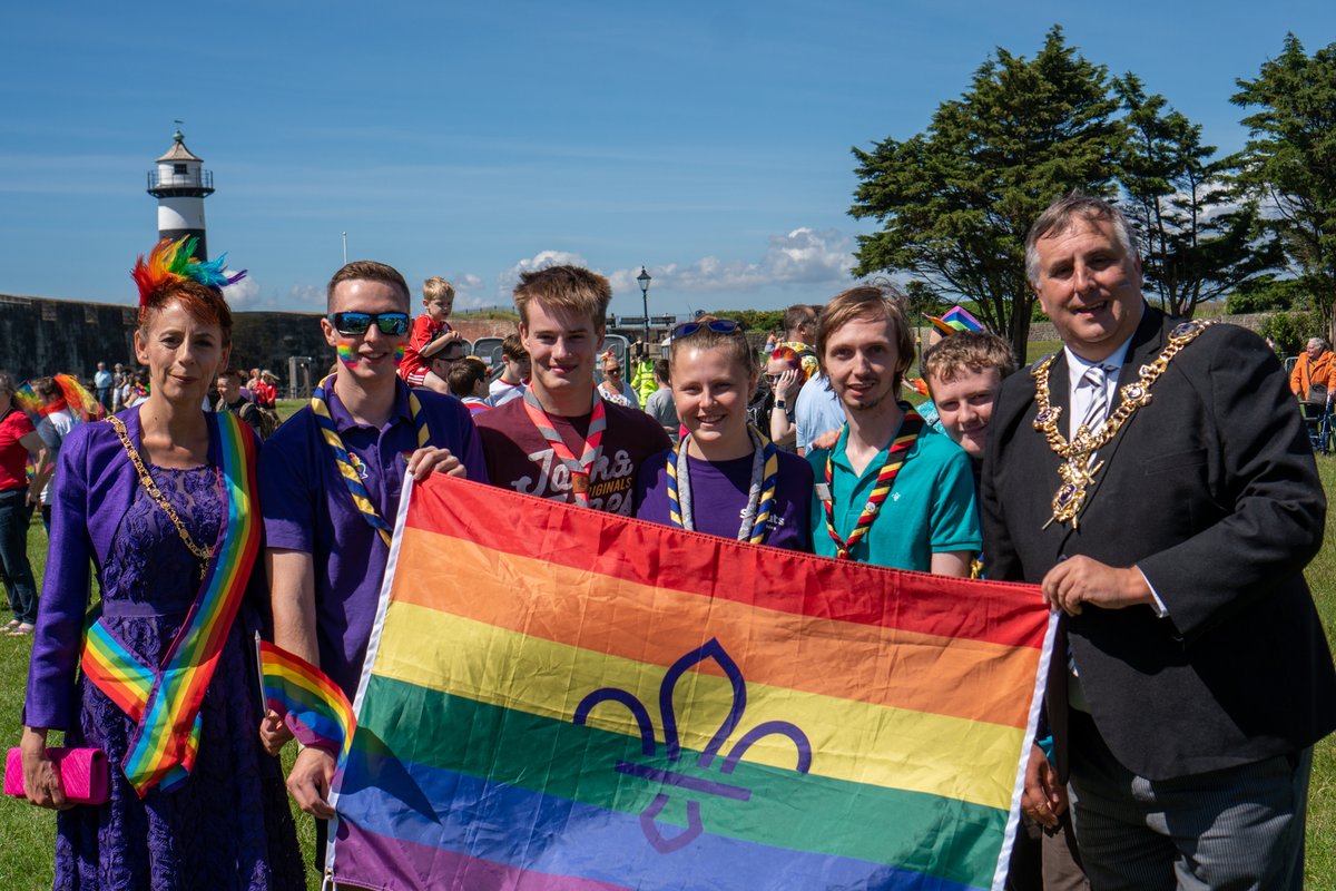 2019 Where I attended  @pompey_pride with  @PortsmouthScout,  @PortsmouthDYCs showing their pride with  @davidfullerld the then Lord Mayor of Portsmouth.