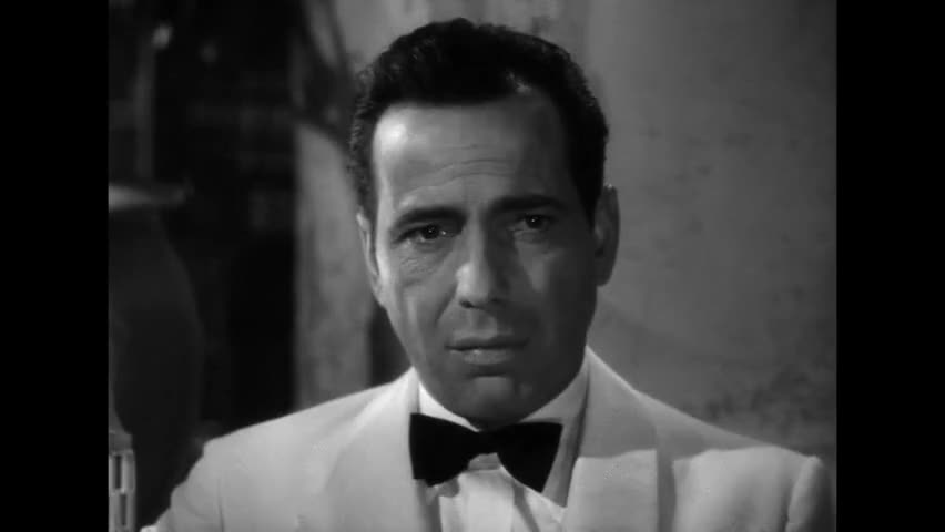 Whence comes my favorite line. Rick says “Nobody ever loved me that much”. Bogart delivers it with a perfect mixture of hurt, bitterness, and vulnerability. Underneath his cynical shell, Rick’s still standing at that train station, crushed thinking that Ilsa never loved him. 4/5