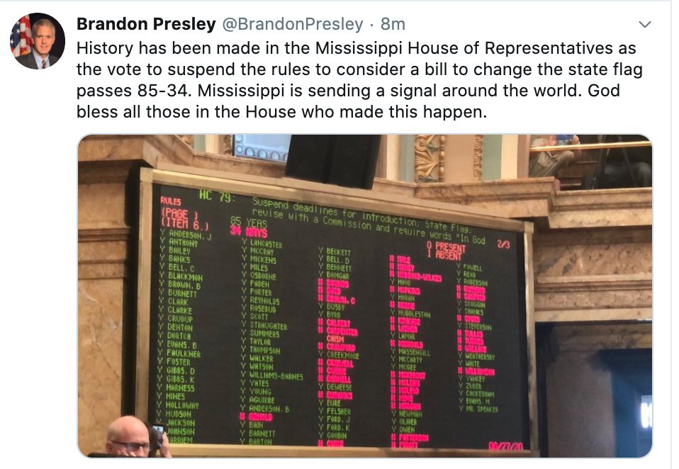 rachelolding's tweet photo. Mississippi turning woke was not on my 2020 bingo card but I am here for it https://t.co/EbnyeXncAy