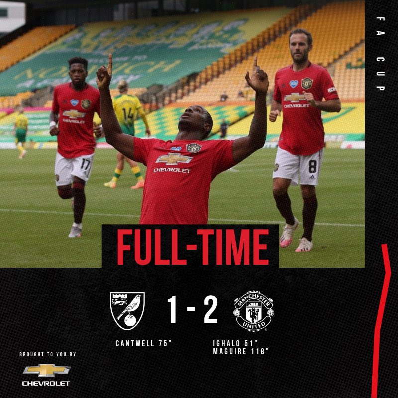 Semifinal, United datang! 🙌🏻

#MUFC #FACup