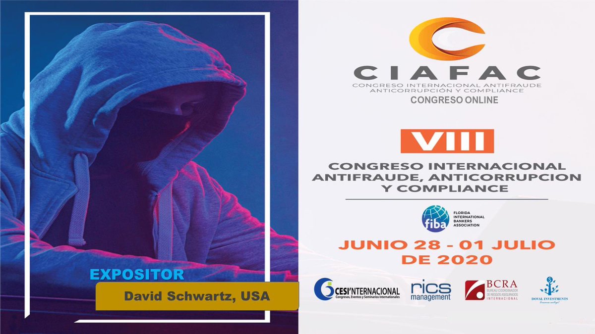 FIBAbankers's tweet photo. Nuestro CEO y presidente, David Schwartz, participará en la apertura del Congreso Internacional Antifraude, Anticorrupción y Compliance (#Ciafac) organizador por @cesieventos y Rics Management para debatir sobre la ciberseguridad en los tiempos de #Covid-19, entre otros temas https://t.co/Ib7yCD2PeI