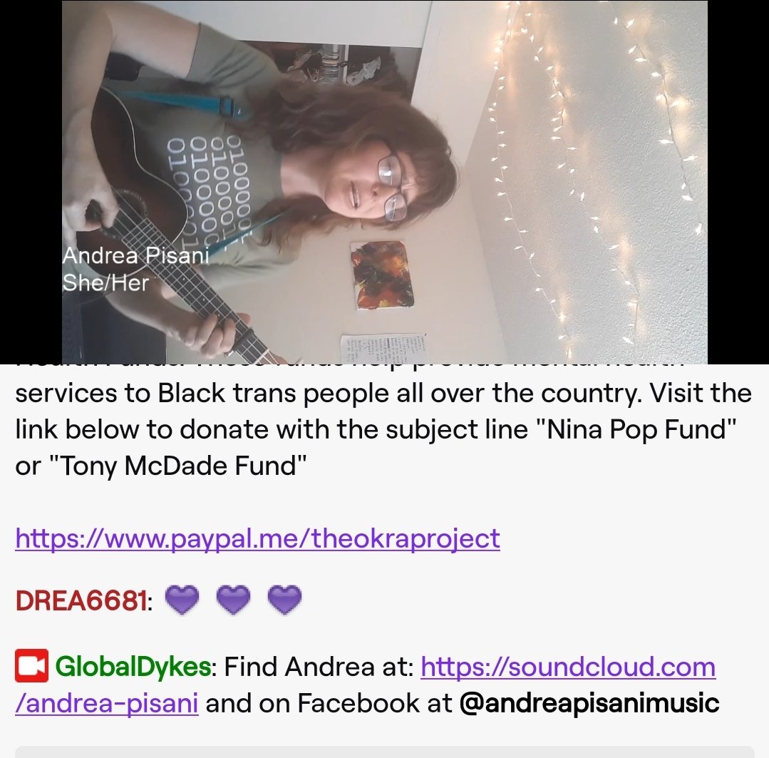Andrea Pisani and her ukulele are serenading dykes around the world! Tune in at twitch.tv/globaldykes
Find Andrea at: soundcloud.com/andrea-pisani
#DYKEDAY2020