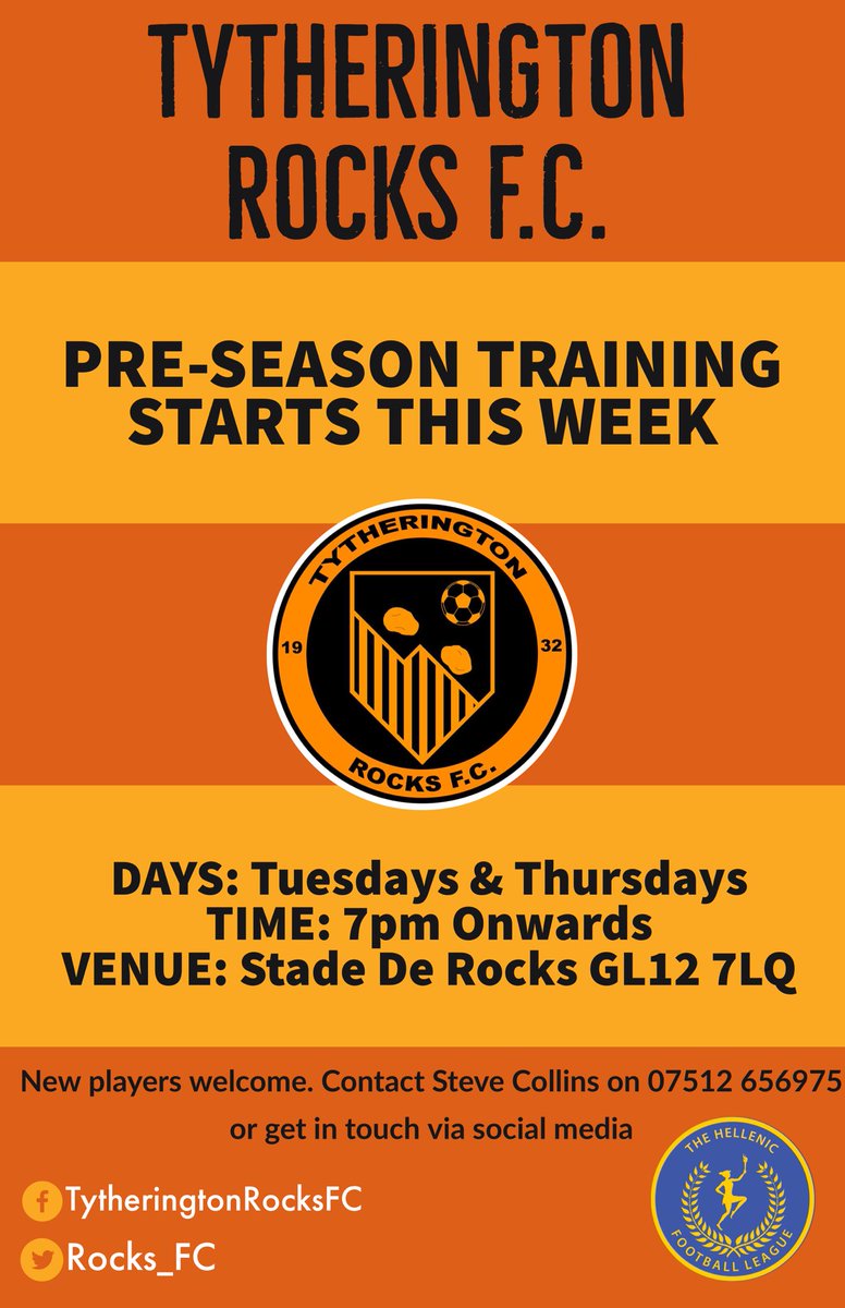 🧡🖤PRE-SEASON TRAINING🖤🧡

<a href="/HellenicLeague/">Hellenic League</a> <a href="/KLBSport/">KLB Sport</a> <a href="/swsportsnews/">South West Sports News</a> <a href="/HellenicPundit/">Hellenic Pundit</a> @hellenicupdates <a href="/GlosFA/">Gloucestershire FA ⚽</a> <a href="/FootyGlos/">GlosFooty</a>