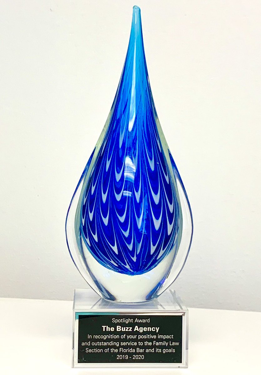 thebuzzagency's tweet photo. We are beyond humbled by this incredible recognition @FamilyLawFla We truly cherish your partnership! 🥰🏆

#familylaw #thefloridabar #familylawsection #awards https://t.co/7KS17fewCW