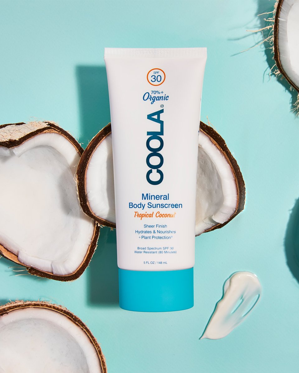 Our Tropical Coconut scent will send you straight to (virtual) paradise 🌺🥥 This hydrating yet non-greasy mineral sunscreen glides on smoothly for a sheer, lightweight feel. It's also reef-friendly, so dive right in! 💦 #COOLA

coola.com/collections/mi…