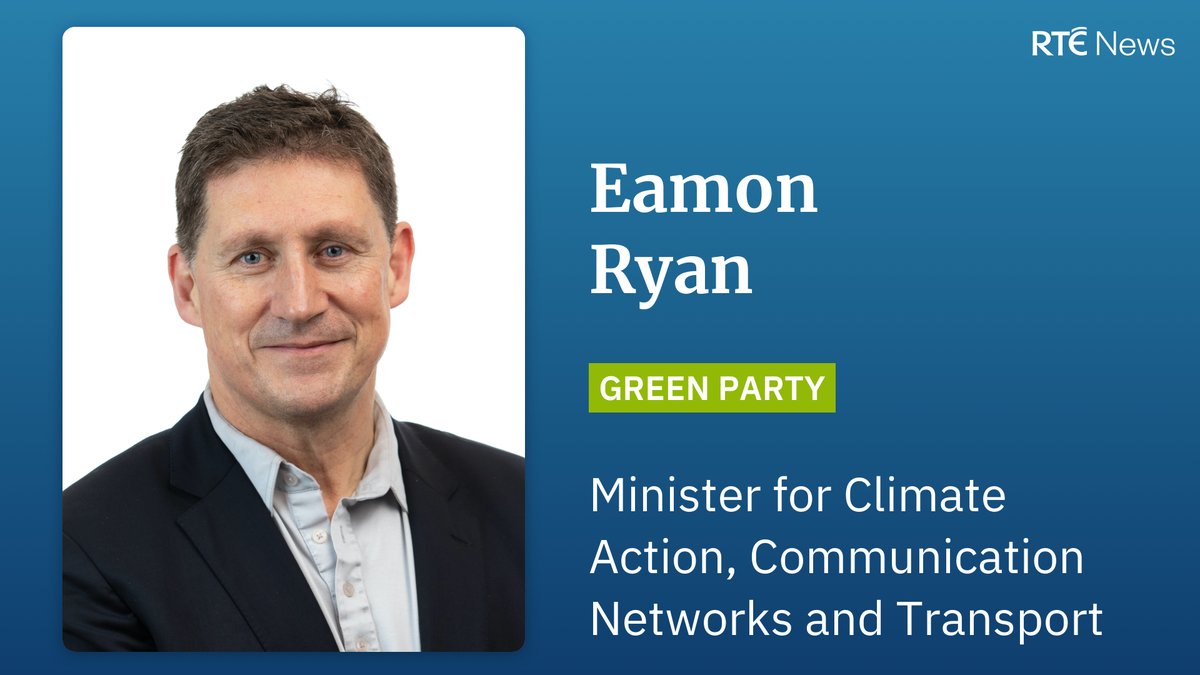 Green Party leader Eamon Ryan is Minister for Climate Action, Communication Networks and Transport