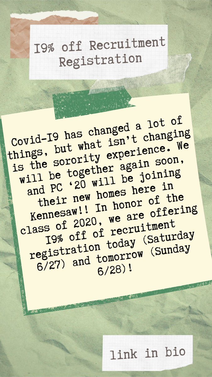 Sign up for recruitment today or tomorrow and get 19% off your registration price!