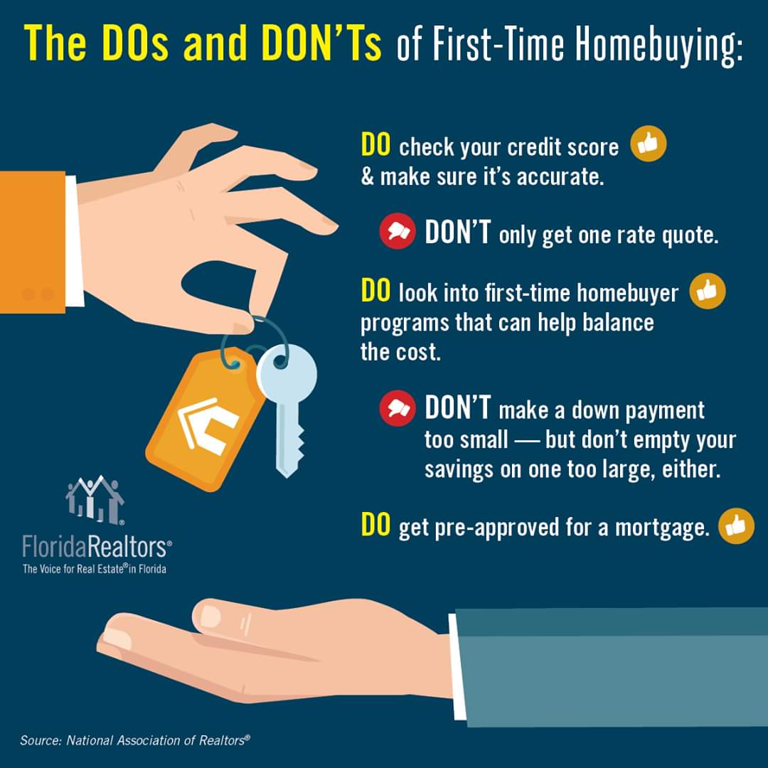 The DOs & DON'Ts of #FirstTimeHomebuying #homeownershipmonth 🏠 #Homeownership #creditscore #firsttimebuyer #downpayment  #orlandoflorida #realtor #orlandorealestate #floridarealestate #floridarealtor #smallbusiness #familybusiness #minorityownedbusiness #womenownedbusiness