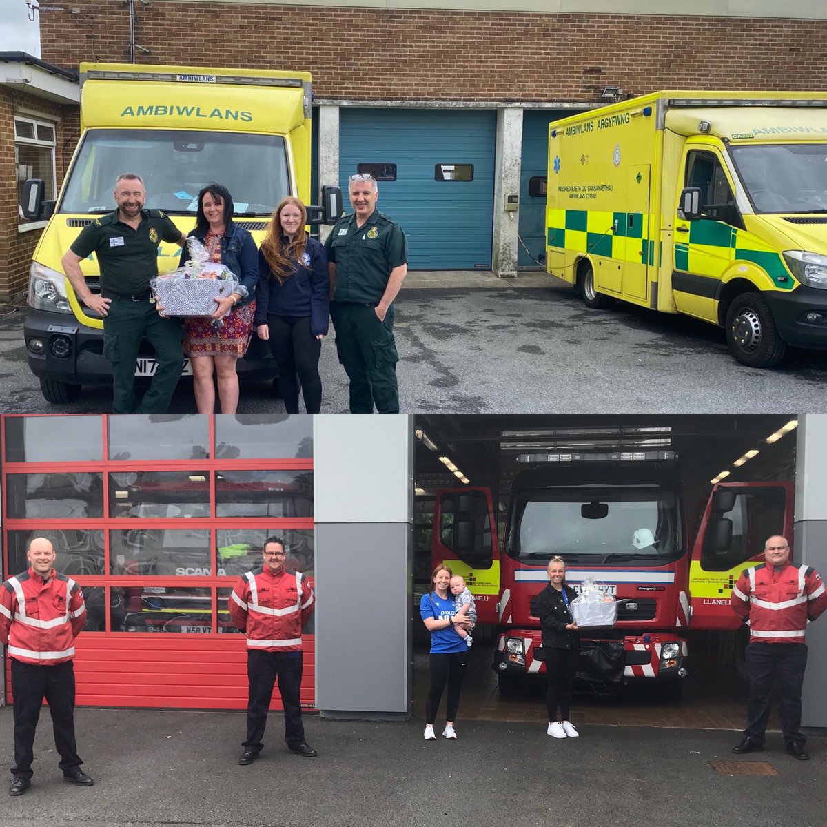 That’s all the hampers delivered to the 5 key worker services:
•Y Plas Care Home⁣
•Llanelli Fire Station⁣
•Llanelli Ambulance Station
•Dafen Pharmacy⁣
•GRS Care⁣

Thankyou to the girls for their hard work and thankyou to eveyone who donated for such generous donations💙
