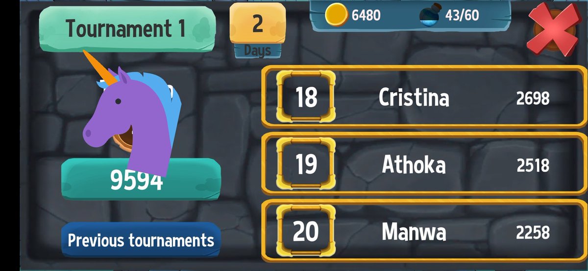 The ranking is ON FIRE 🔥🔥🔥

Do you want to try it and become the number 1? Are you the chosen one?! ARE YOU THE MASTER OF THE UNICORNS?

TRY NOW AND PROVE IT!

-Google Play: play.google.com/store/apps/det…

-App Store: apps.apple.com/us/app/id15001…

#GooglePlayStore #AppStore #UnicornKnight