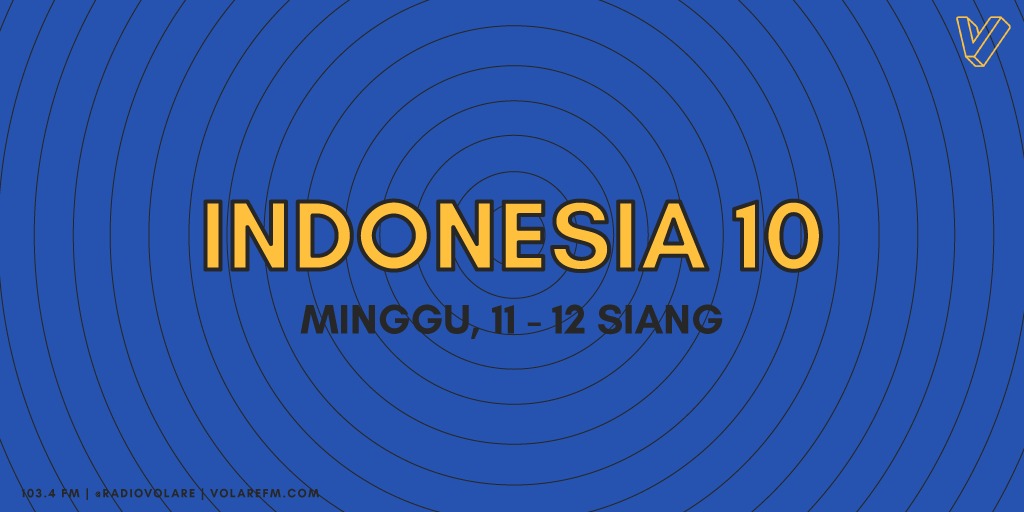 radiovolare's tweet photo. Waktunya #Indonesia10 hadir dengan 10 lagu Indonesia terbaik versi Radio Volare. Masih bersama @febiresi, simak terus ya Bujang Dare! https://t.co/nYWD2EMxiX