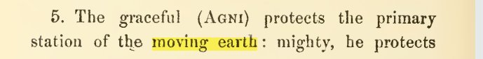 Rigved 3.5.5 describes ‘Earth’ as moving object.However in modern science we learn a Greek astronomer Copernicus is credited for discovering that Earth is moving but this was long before revealed in Vedas.Now don't our people need to know about their own heritage?44/n