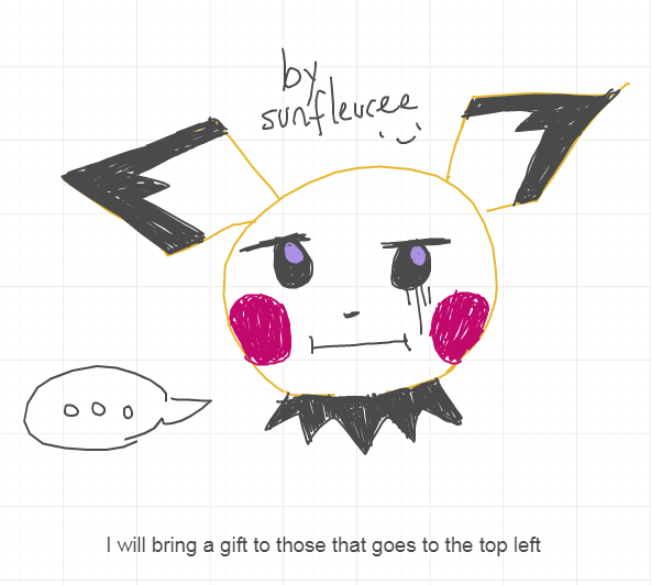 aa what a cute pichu!! whys it making that face tho........thank you!!