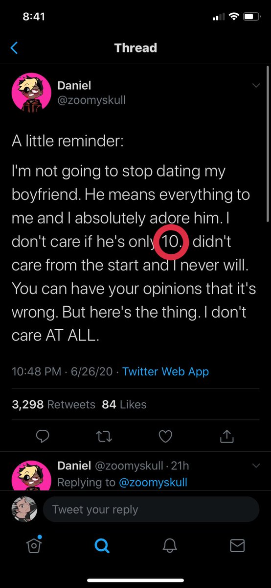 A REMINDER IF HE LIVES IN THE STATES THAT THIS IS IN NO WAY A CONSENSUAL RELATIONSHIP BETWEEN AN ADULT AND ADOLESCENT THIS IS A SUPPOSEDLY “CONSENSUAL” (no proof btw!!!) CONFIRMED !!SEXUAL!! RELATIONSHIP BETWEEN A ADULT AND A PREBUCENT CHILD THAT IS VERY ILLEGAL !!!!!!!!!!!!!