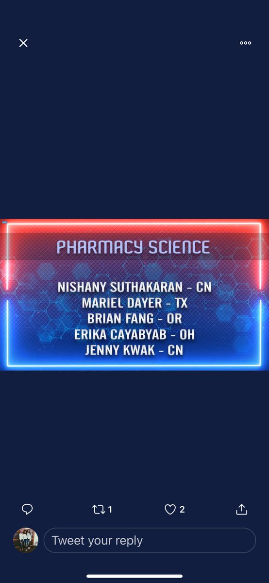 kcal_PharmTech's tweet photo. KCAL Pharmacy Tech student and Keller High Senior #KISDGrad20, Mariel Dayer, has placed 2nd in Pharmacy Science for the #HOSAVILC2020 Way to go Mariel! I’m so proud of you and all your hard work #proudteacher ##CTEinKISD #KCALCTE https://t.co/QfSwxuU1J5