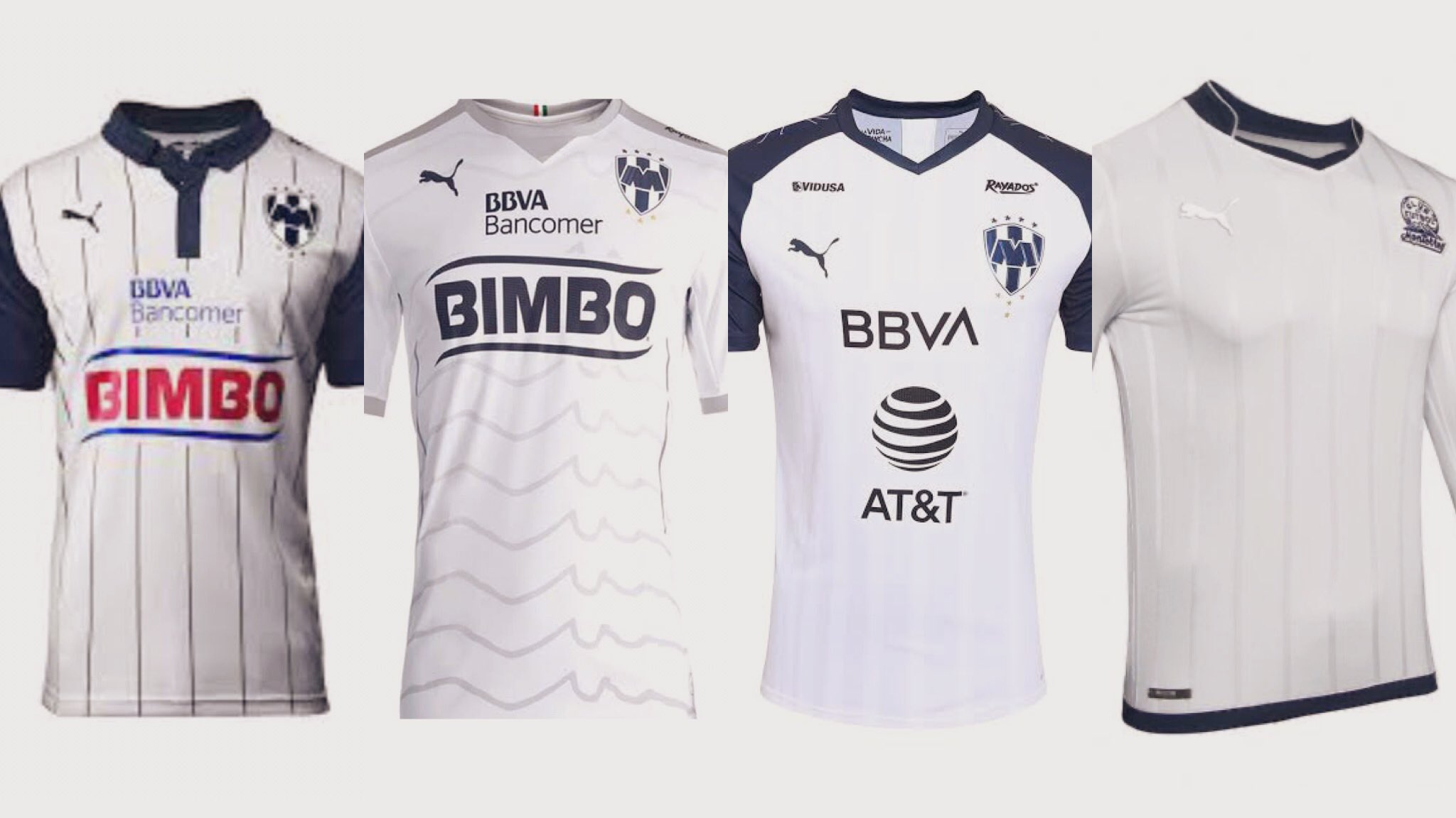 flojo Embajador Incomparable 12puntoUNO on Twitter: "La evolución del jersey blanco en Rayados  confeccionado por @PUMAmexico #75AñosRayados https://t.co/o4nABnTtqX" /  Twitter