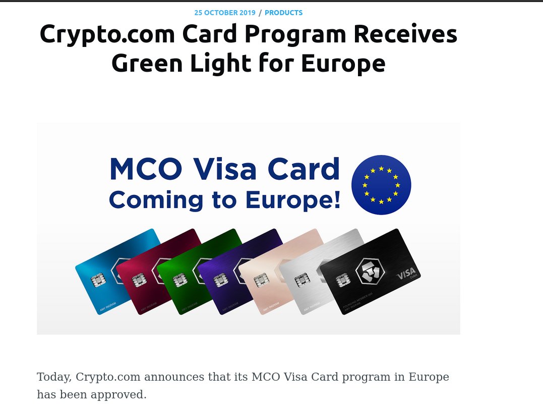 11/ So how could  http://Crypto.com  have received the 'green light' to distribute cards in Europe?