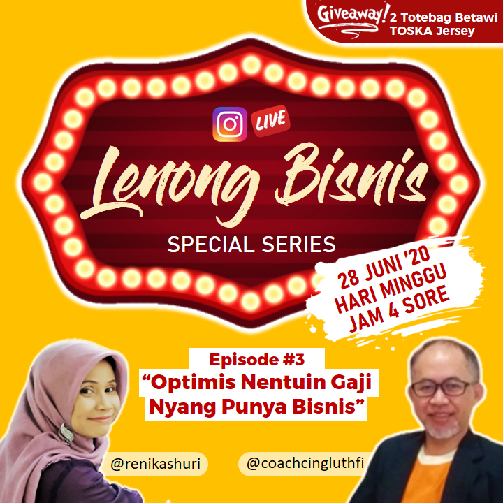 renikashuri's tweet photo. hari Minggu harinye #LenongBisnis 

pantengin ntar sore jam 4, judulnya "Optimis nentuin gaji nyang punya bisnis" bareng cing @LuthfiMasud

buat nyang pengen liat rekaman #LenongBisnis cek dimarih ya
https://t.co/WVOChkKpc1

salim guru @BriliAgung @nofiantoutomo @CoachGetty https://t.co/ys4O5X0XIh