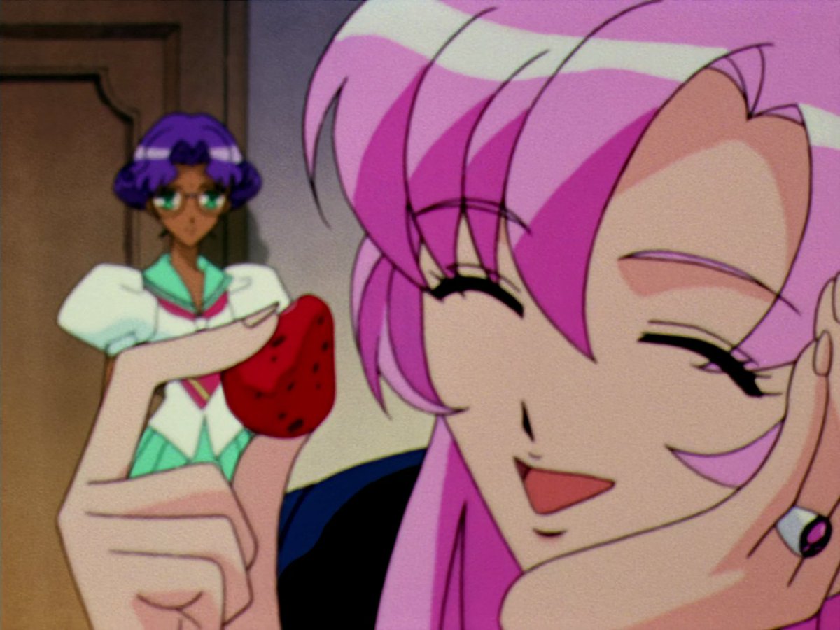 She's telling Anthy, this is further examplified by Chu-Chu offering a strawberry to Utena, demonstrating his value, said strawberry is half-eaten, as it is NOT a mutually beneficial relationship, we also never see her eat the strawberry, implying she does not want/need it.
