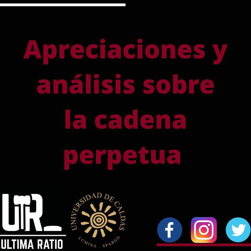 UltimaRatioUC's tweet photo. Desde ahora esperen nuestra publicaciones semanales sobre distintos temas en materia penal.
Esta semana trabajamos el tema relacionado con la cadena perpetua. https://t.co/M6yr7Qf04z