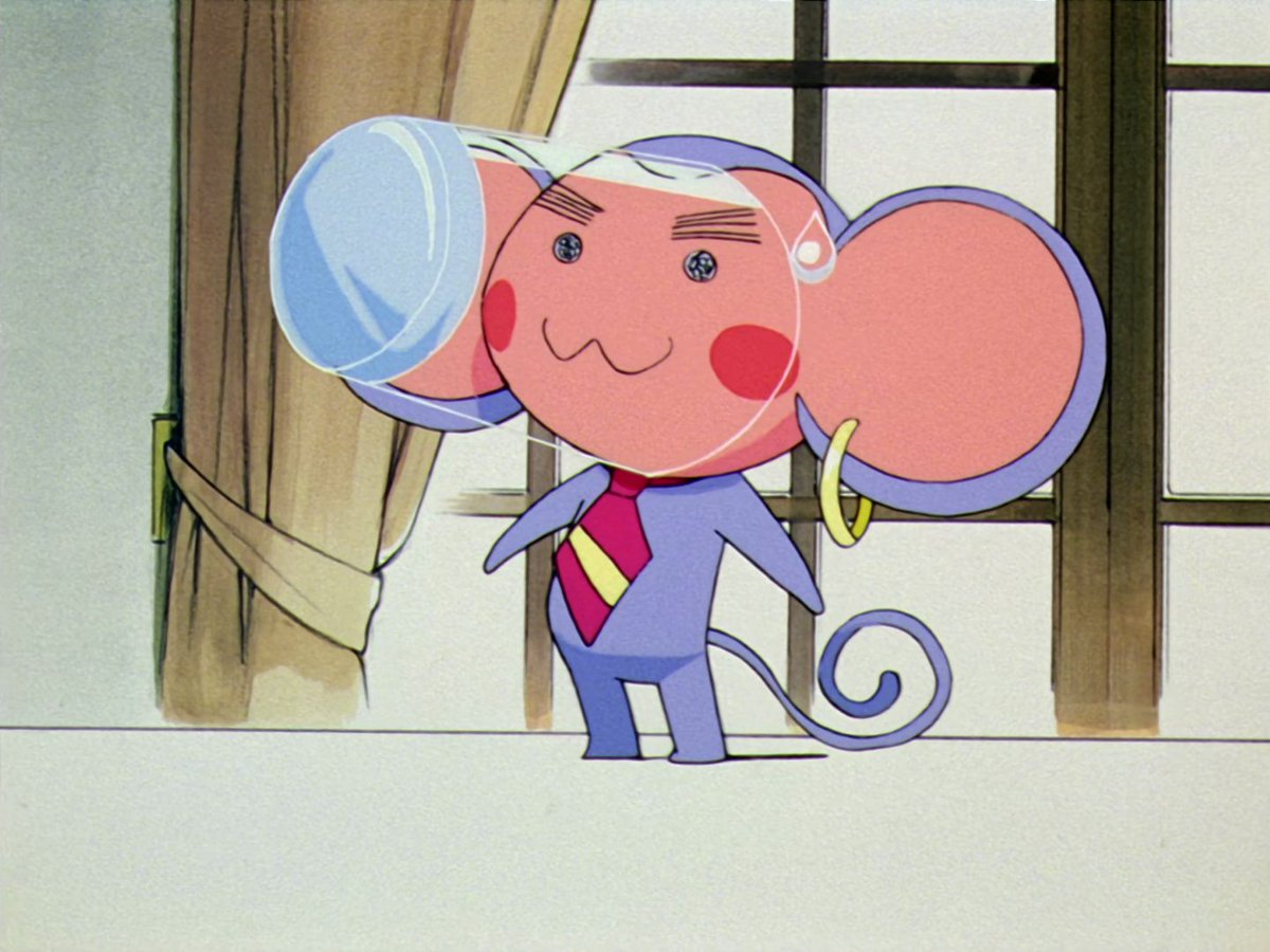 Utena's refusal to acknowledge Chu-Chu as a frien to Anthy,dis her refusal to acknowledge Anthy as her own person. Chu-Chu getting stuck in the glass is a representation of Anthy's role, it's uncomfortable, but if she leaves, she'll be scarred.