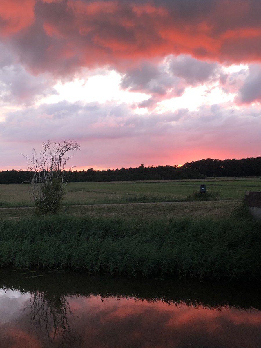 Nellekel's tweet photo. Prachtige zonsondergang vanavond #Steenwijk https://t.co/QCSK9Z9EqO