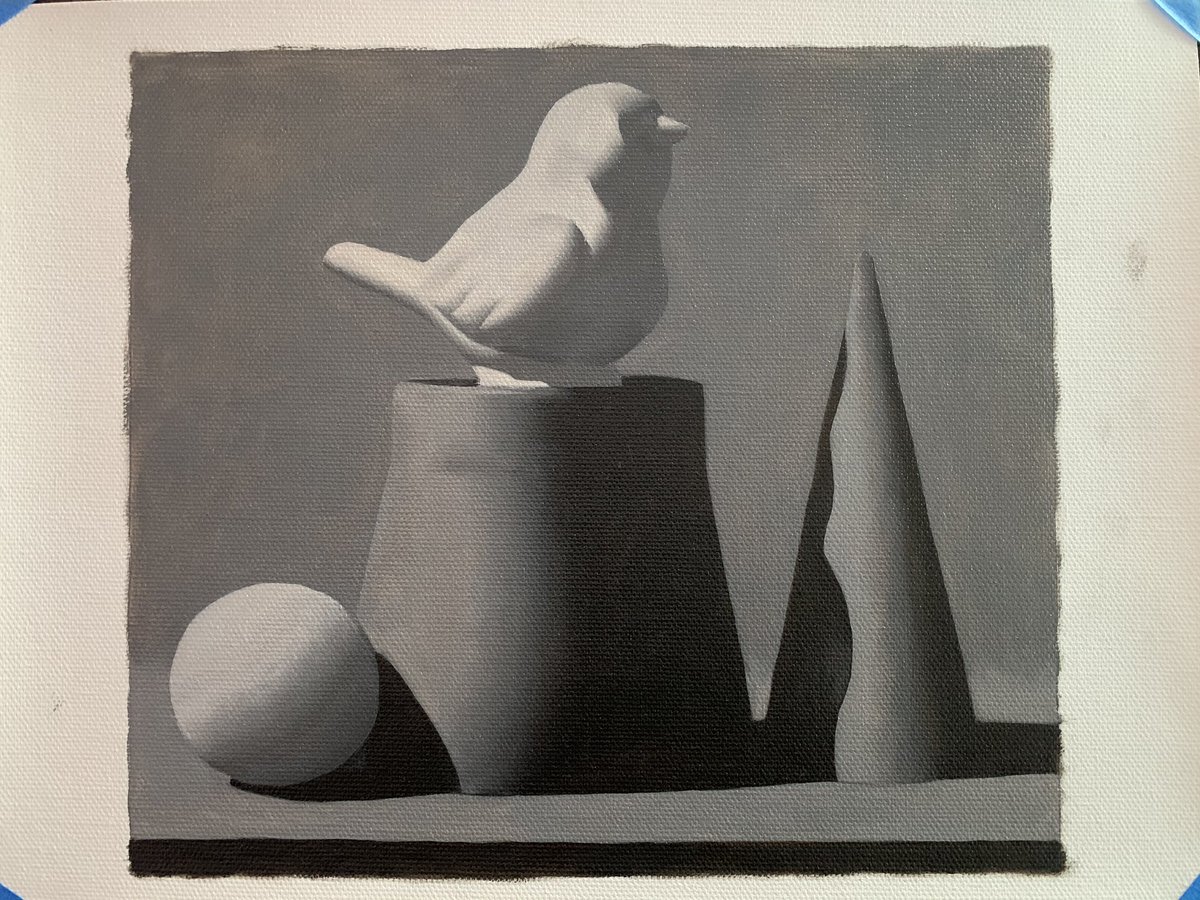 tiaga1998's tweet photo. My latest piece. That little bird is so cute! #art #artist #evolveartist #evolveart #bird #greyscale #grayscale #painting #oilpainting #oilpaint https://t.co/Dxo4uthRkN