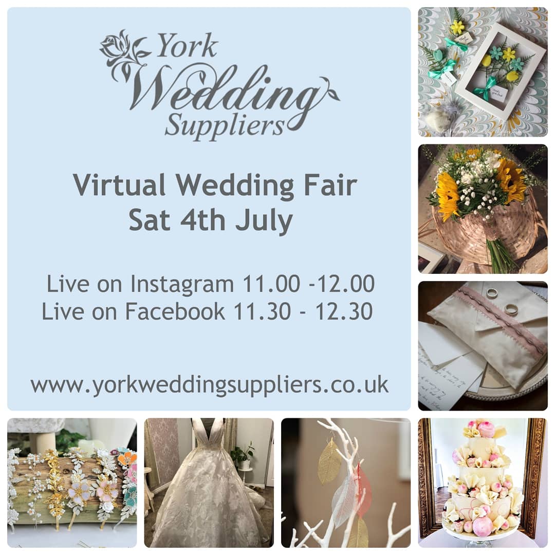weddingsinyork's tweet photo. Check out some of our suppliers who'll be taking part in our virtual wedding fair on Sat 4th July 🥂
@PQsoywaxcandles @LottieR30859957 @MyBilletDoux @SkeletonLeafJTL @bridalrelovedyo @bunnylovesevie 
#YorkWeddingSuppliers #WeddingFair #OnlineWeddingEvent #VirtualWeddingFairYork https://t.co/QMurZhIpAd