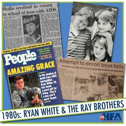 7/There were no tests & no treatment for years— until it was no longer a gay disease.3 years later, 12,500 people were dead from AIDS & 13 y/o Ryan White, a hemophiliac who contracted AIDS following a blood transfusion, was banned from school in Indiana. #Pride   #LGBTVoices