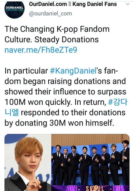 Even in the middle of a lawsuit and mental health issues, Daniel has always been donating to charity and so has his Fanclub (Danity). Daniel inspires the fandom to donate and they also inspire him to donate. Its the most wholesome beautiful relationship between idol and fans 