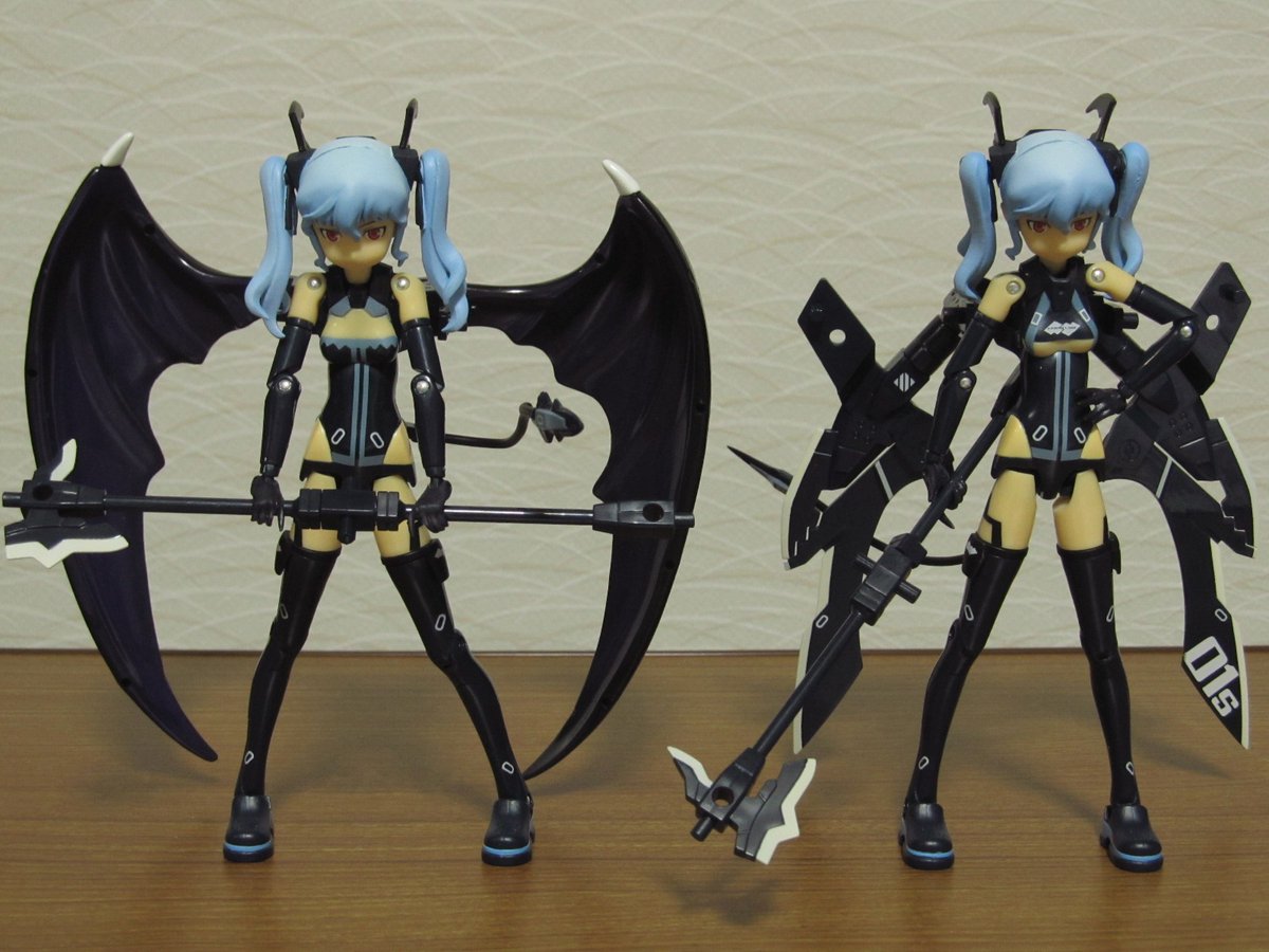 Akanesword 武装神姫 ヴァローナ ノーマルとリアルな翼カスタム 翼は可動します 武装神姫