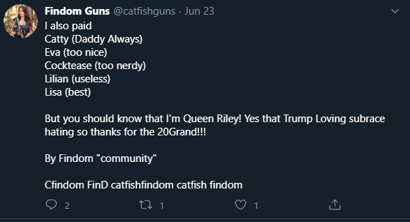 backup__lisa's tweet photo. He even made a catfish account in which he claimed to be the "original owner" of the account and outed himself, to protect the larger account.

(This was still all before begging me to own him)

At least "best" is a good description. 

Don't block me, pets.

Just be honest.

5/5 https://t.co/IkkWQzs9oT