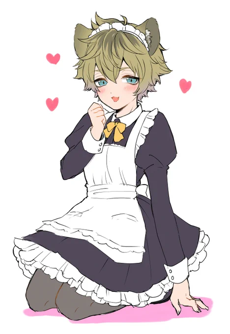 性癖なので♀ラくんにメイド服着せたかった レオラギなのでレさんは出勤阻止してもいいしお持ち帰りしてもいいです 