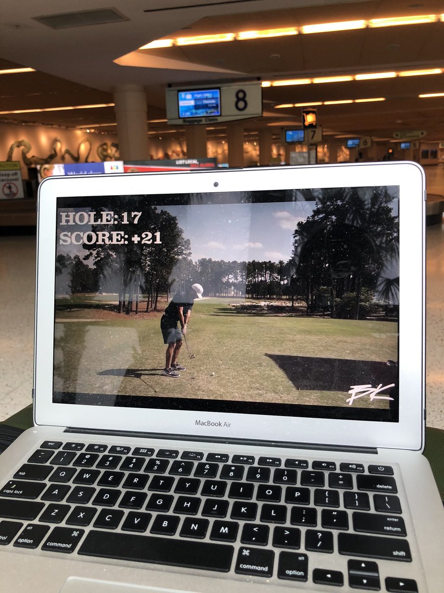 jperry_nixa's tweet photo. Watching #ProjectScratch in the airport in Jacksonville and I donโt think youโve hit a fairway yet ๐. #KeepChoppin @briankight https://t.co/01doxA3gCc
