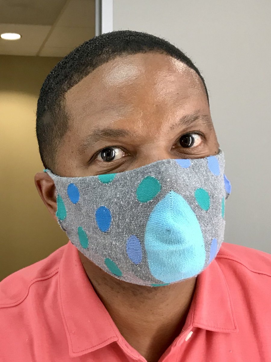VinceSimsNBC5's tweet photo. SOCK MASK!!! 😷 🧦 with my large collection I’ve only lost one. I held on to the match hoping its mate would return. It did not. So now I’ve repurposed it!!! (I’ll post tutorial I used in comments) #sockmask #sockgamestrong #nextlevelsockgame #sockministry #simssockministry https://t.co/ATJKAvA18X