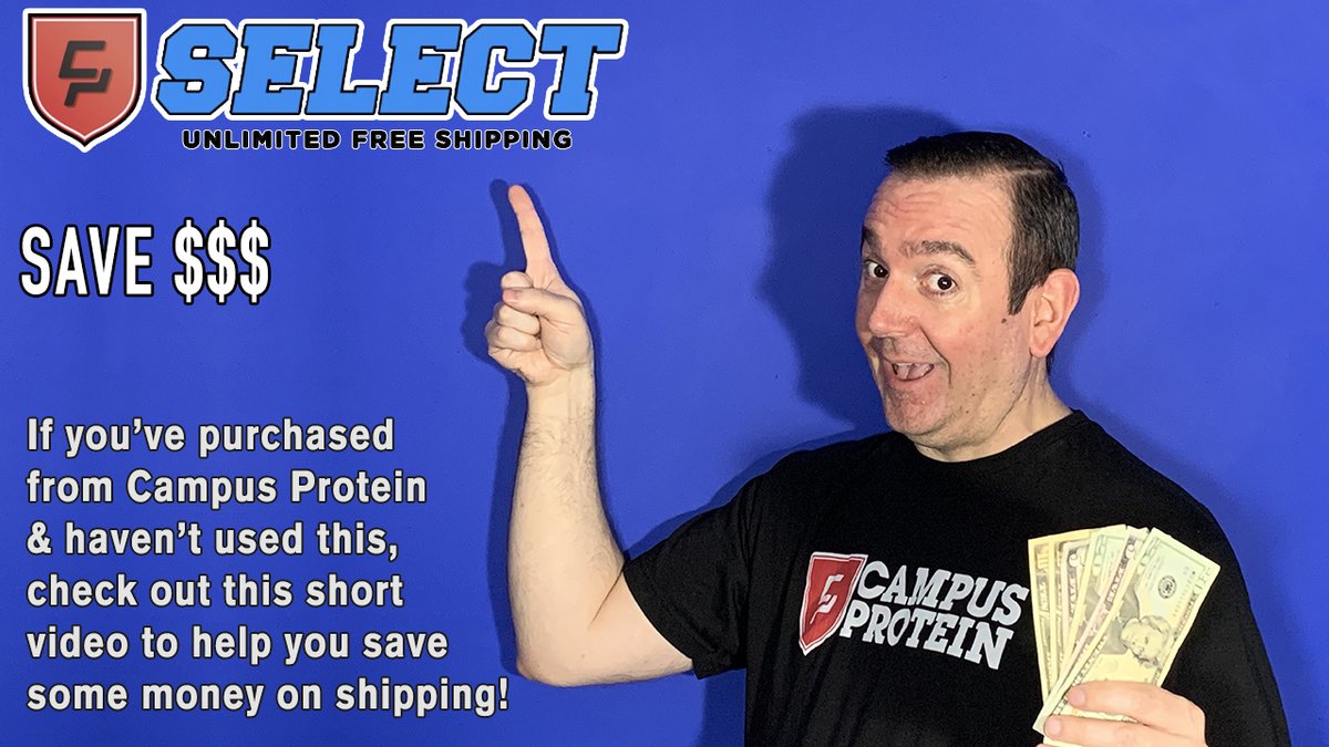 CaffeineMan1's tweet photo. If you purchase every few months from Campus Protein (or more) CP Select can save you money! Check out the details in the video! #savemoney #campusprotein #campusproteinselect #shippingsale #unlimitedshipping #saveonshipping #caffeineman1
https://t.co/HGefu2MWhZ https://t.co/8Ql1ULDmHh