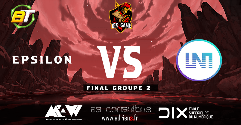 DIXGameOfficiel's tweet photo. 📣Annonce des Grande finales des brackets 2/4 📣
Rendez-vous à 15h Demain pour la finale du bracket 2 du tournoi #DIXGAME cast sur https://t.co/5t15qEPrVV qui opposera : 
Epsilon 🆚 @esports_initial 
Qui accédera au demi-finale du tournoi ?? 👊🧐 https://t.co/OIS8ocQtPn
