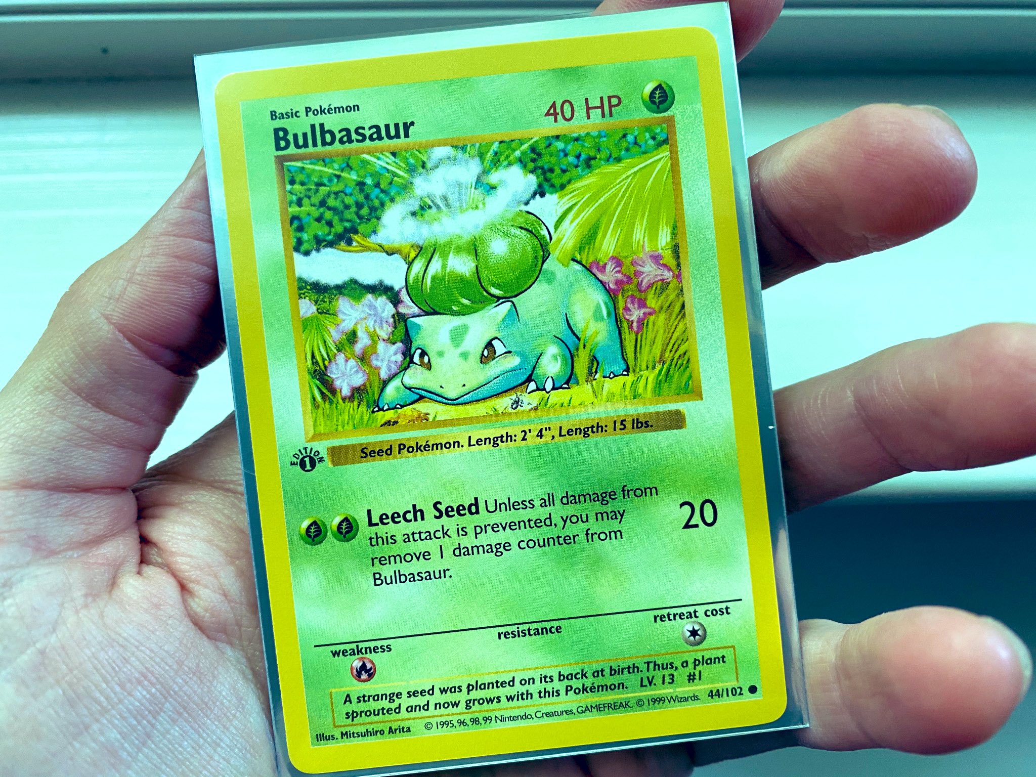 Leonhart on X: My Bulbasaur card from today's opening is an error card!  Can you spot it?!  / X