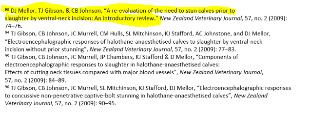 These experiments were written up in a series of articles in the NZ Veterinary Journal. The first one (highlighted) is a summary of the others. I will refer to them as “the Gibson/Johnson articles”.14.