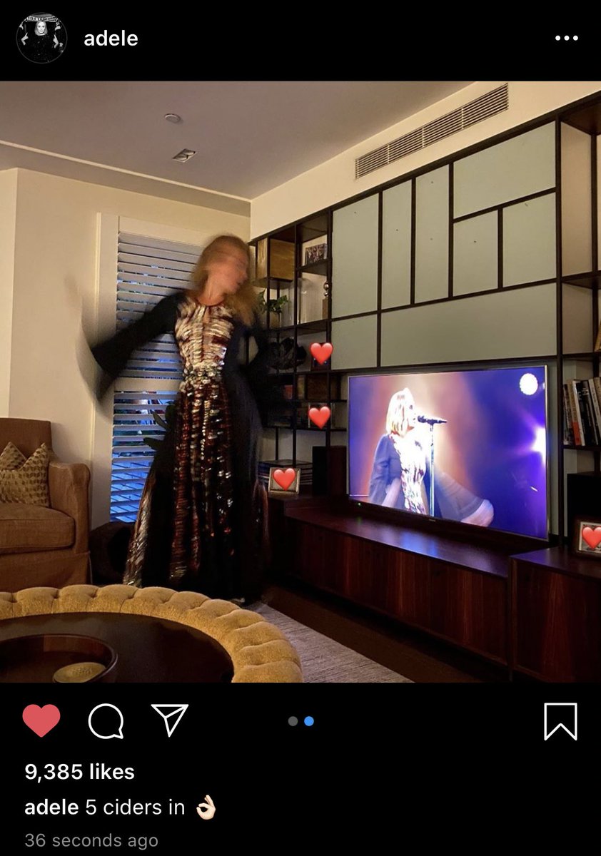 scottygb's tweet photo. omg Adele is watching Adele right now https://t.co/UWFIAQD3VI