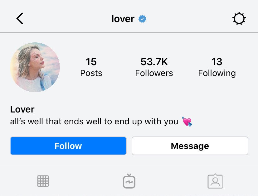 if each song on Lover by Taylor Swift had an instagram feed: a thread