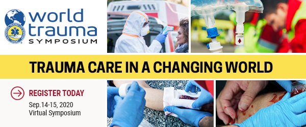 NAEMT_'s tweet photo. 2020 World Trauma Symposium to be held virtually and address "Trauma Care in a Changing World."  Participants will hear riveting discussions and presentations by trauma surgeons, emergency physicians, military leaders, paramedics and EMS educators.  https://t.co/HfbqAimng3 https://t.co/bfgXwv1y0b