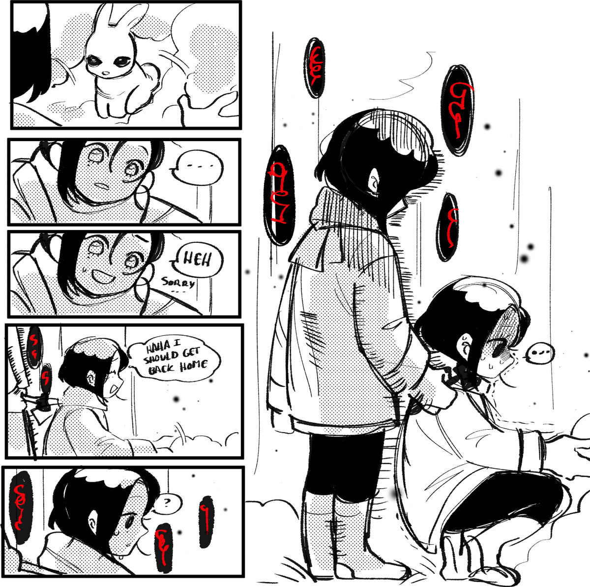 A lil story I did uwu
Its my shapeshifter oc,,,he took and identity from someone else hehe