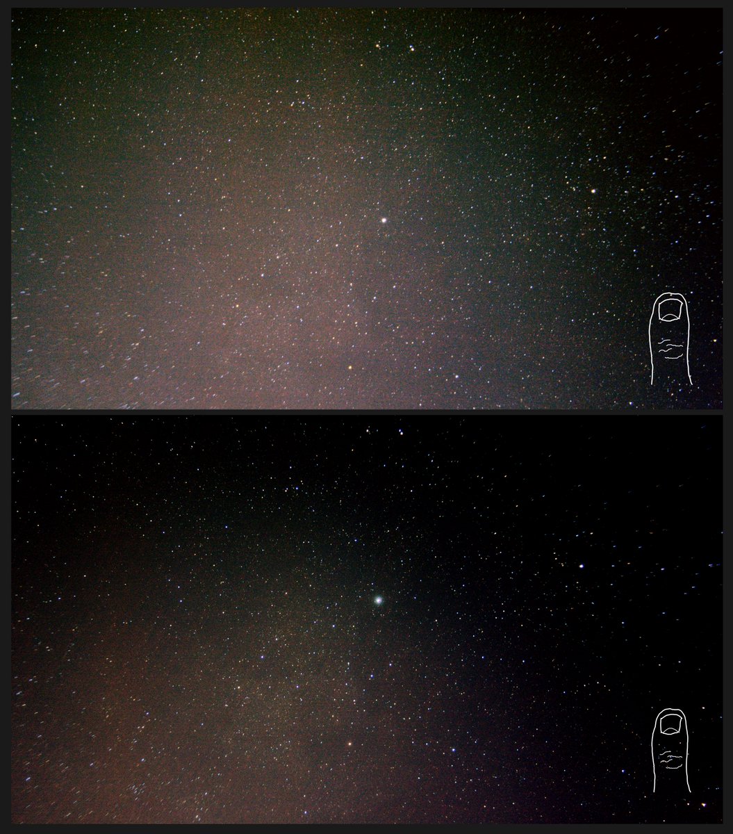 cdubyaj's tweet photo. 1st night: 55mm, f5.6, iso200, 9sec exp, 120 frames. 
2nd night: 55mm, f5.6, iso800, 5sec exp, 150 frames. 

#astrophotography #deneb #cygnus #northamericanebula #thumbforscale https://t.co/PLd0tll8oZ