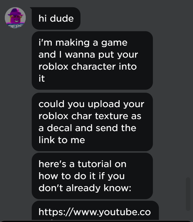 Bloxy News On Twitter Warning If You Ve Received A Chat Message From One Of Your Roblox Friends Telling You To Follow Steps Shown In A Youtube Video So They Can Put - how to use promotional links on roblox