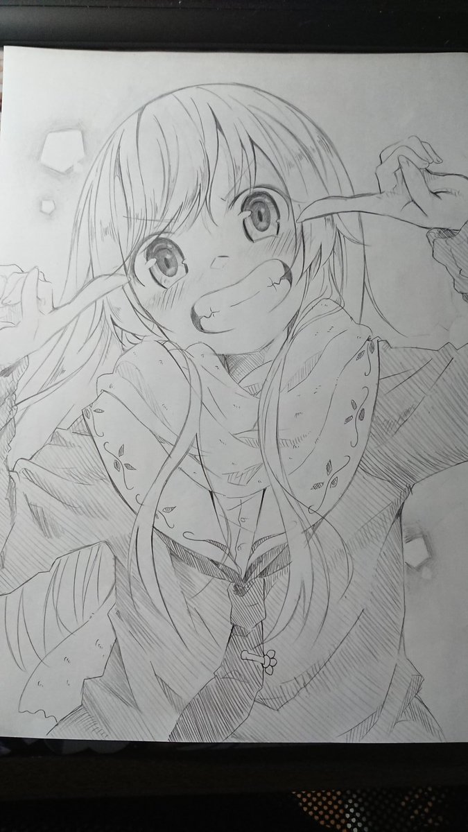 特に上げる絵がないから昔描いた落書きでもあげておく!ではさらば! 