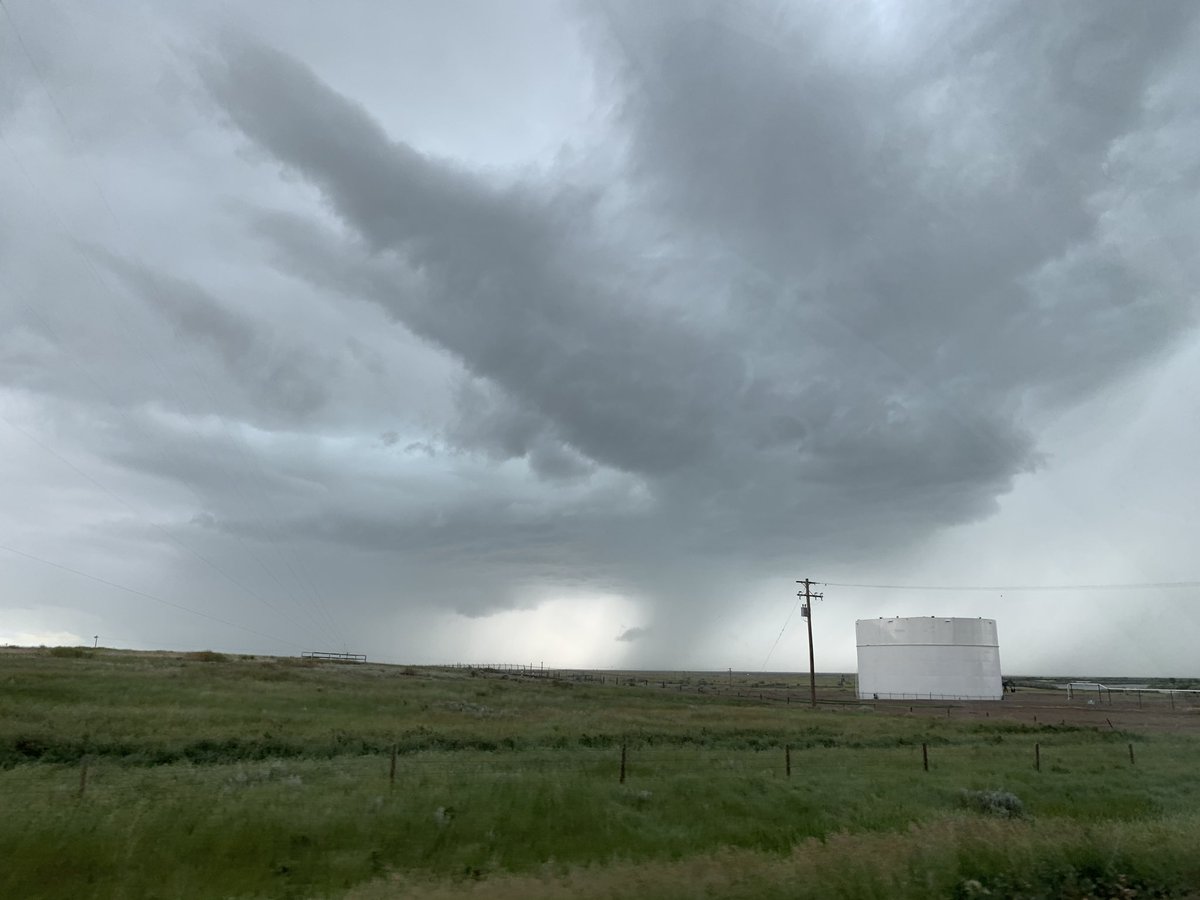 Thunderstorm rolling by Hays, Alberta #abstorm