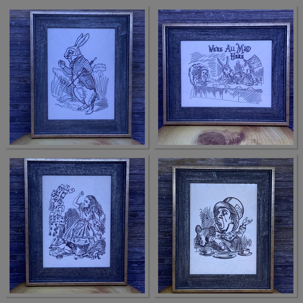 Some people say we are #AliceInWonderland mad, we say all the best people are #machineembroidered pictures in our #beespokecrafts shop at the #thebritishcrafthouse