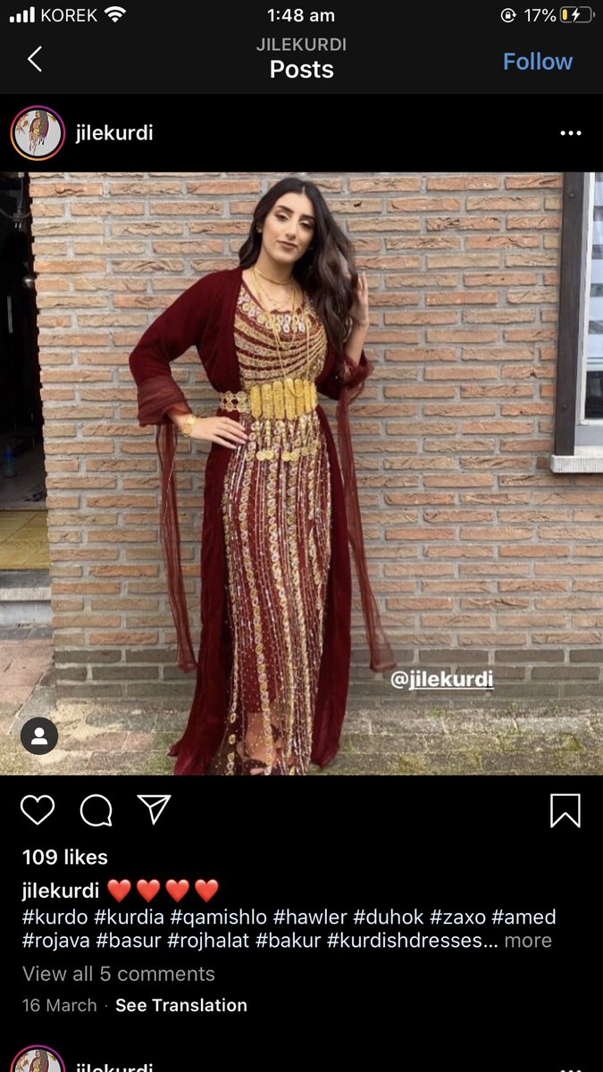 @/jilekurdi on instagram, beautiful Kurdish dressed both for renting and for sale. Based in Holland